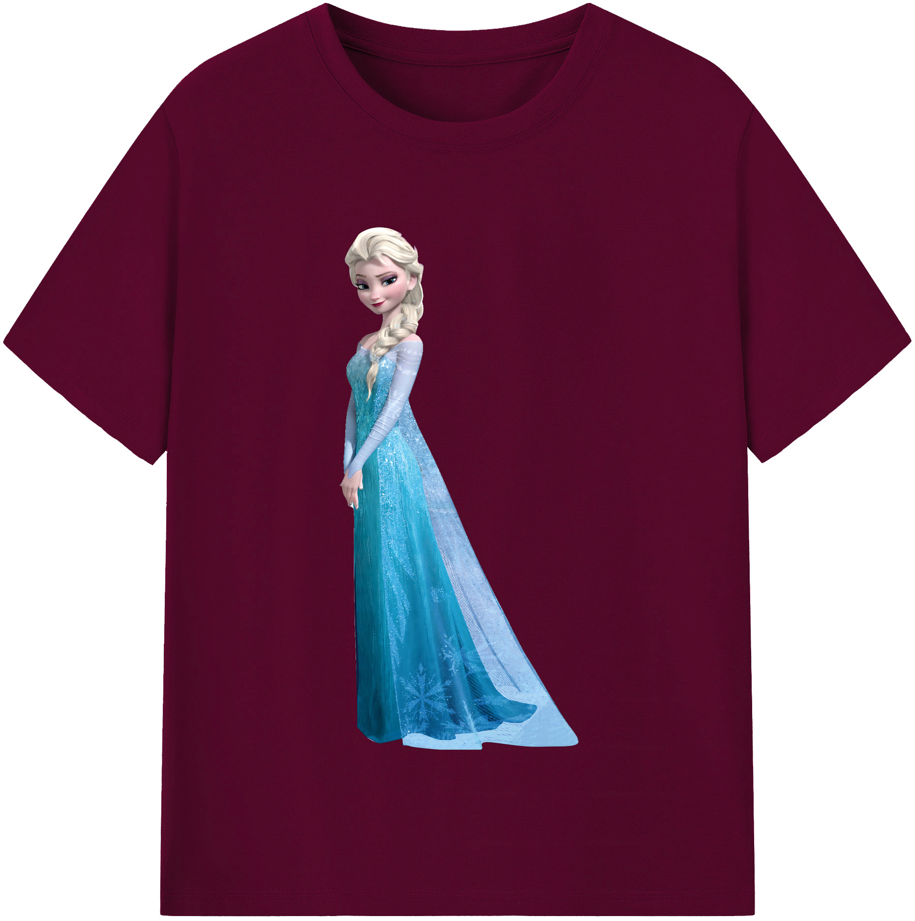 （画像用） アナと雪の女王 アンナ エルサ Frozen Anna Elsa レディースカジュアルプリントTシャツ（綿100％）